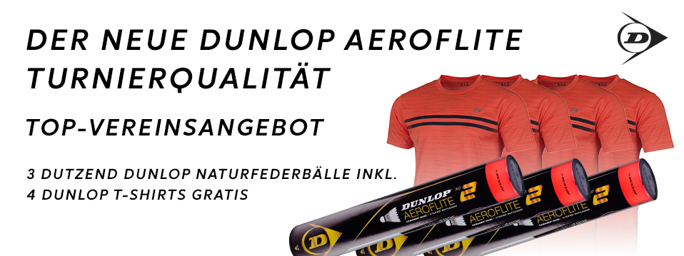 2   Badminton Naturfederbälle Testpaket Dunlop Aeroflite No 