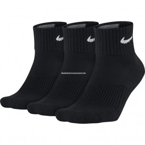 Nike Herren Strümpfe Cushion Quarter, 3er Pack M